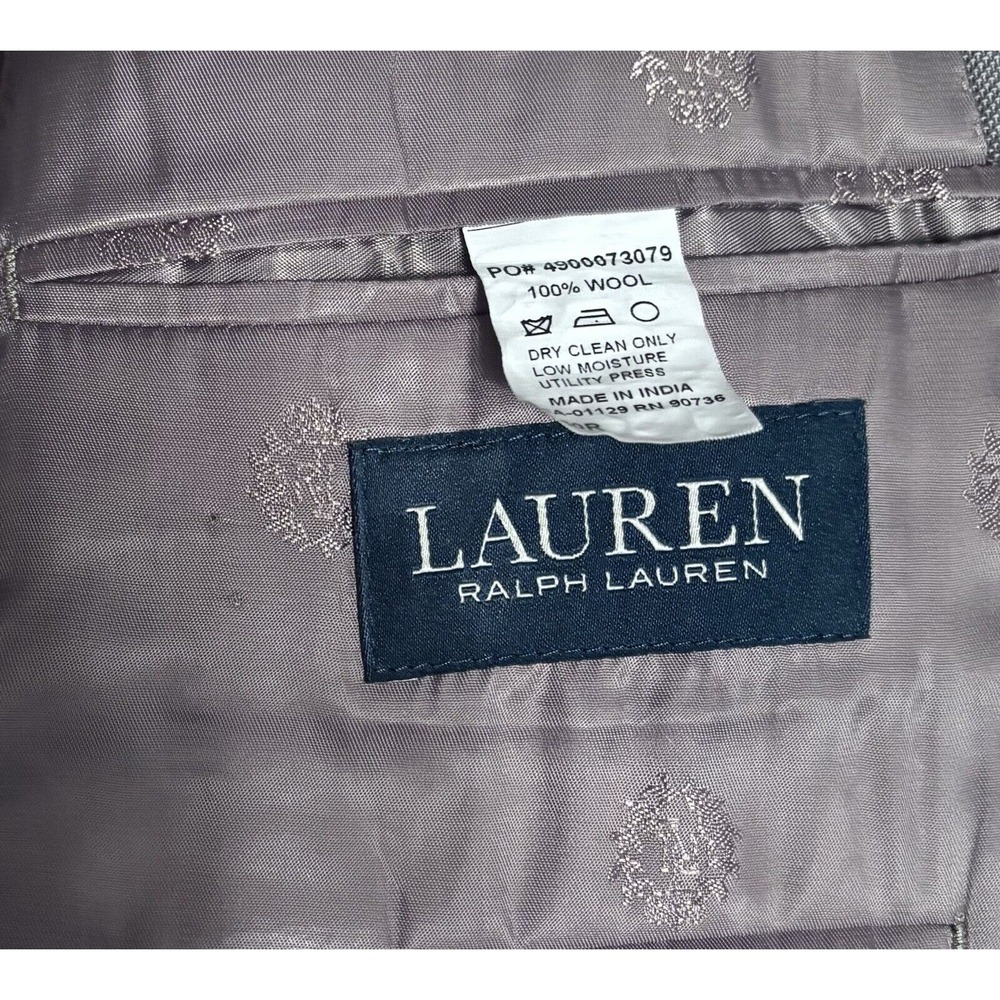 Lauren Ralph Lauren Blazer Jacket Brown 50R Wool Lapel 2 Button